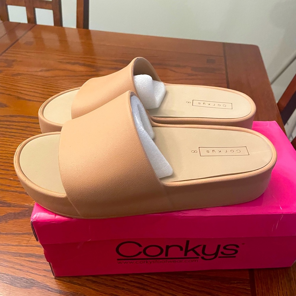 New Corkys Tan Popsicle Slides